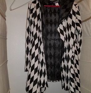 Checked asymmetrical top, sz large